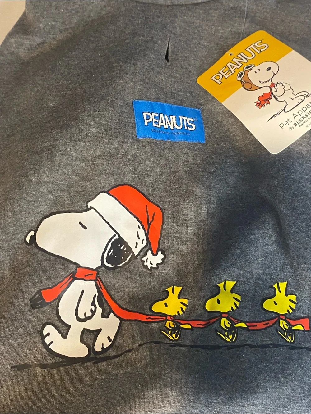 Dogs Pet Apparel Coat Peanuts Snoopy & Woodstock Pet Hoodie Size L